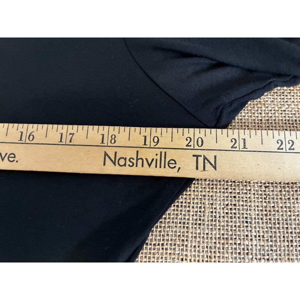 Minimalist Womens Black Long Sleeve Empire Waist Pocket Dress XL New - Picture 4 of 7